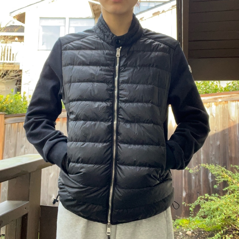 Moncler black down jacket women’s size medium